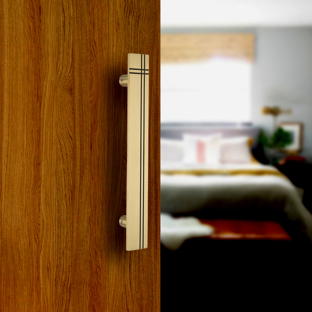 Allied Brass Pull Handle| Wooden Brass Door Handle | Brass Door Handle | Code- 01