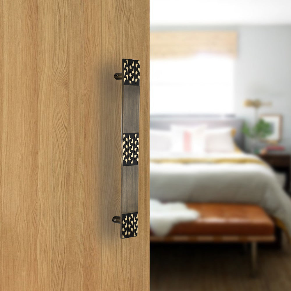 Allied Brass Pull Handle| Wooden Brass Door Handle | Brass Door Handle | Code- 05