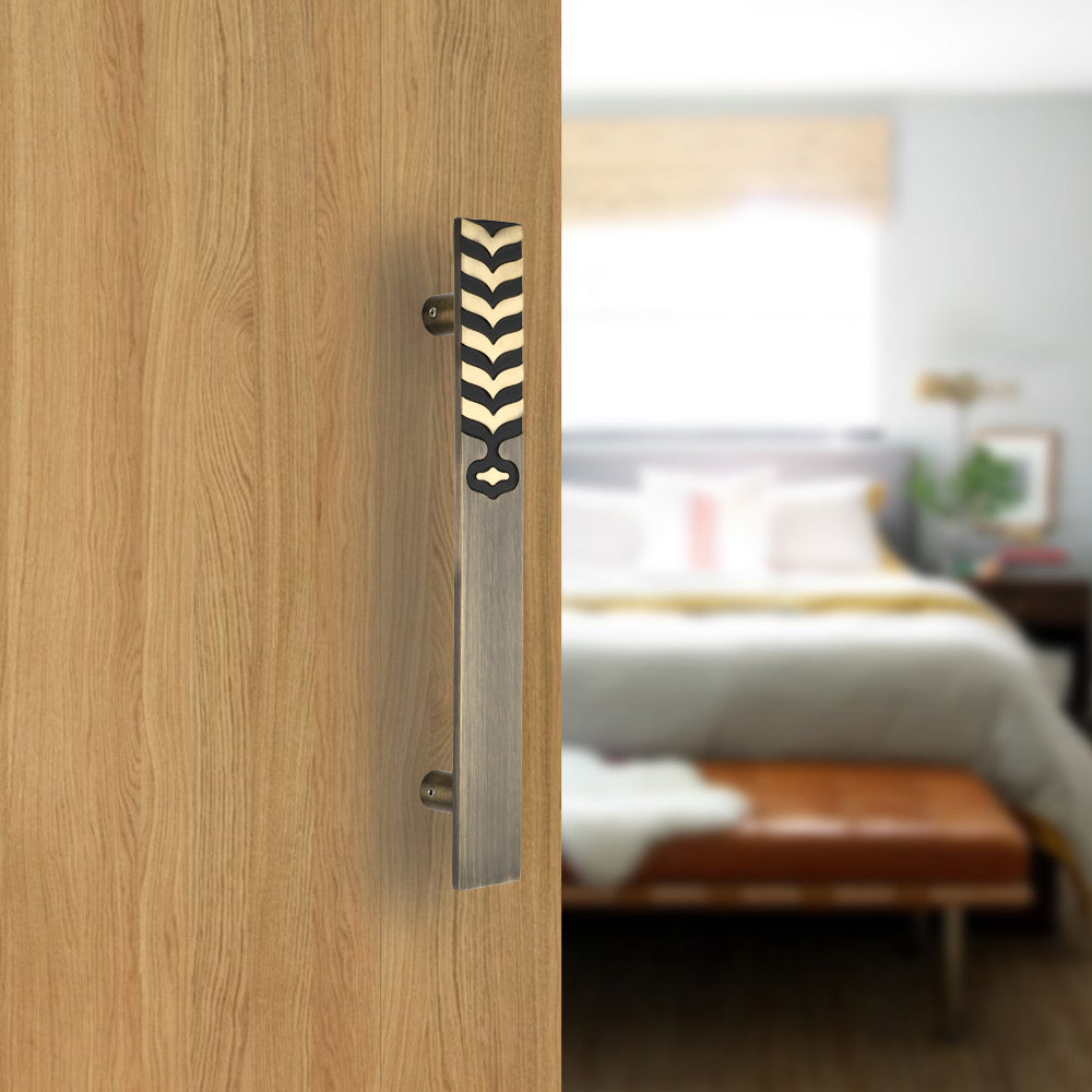 Allied Brass Pull Handle| Wooden Brass Door Handle | Brass Door Handle | Code- 09