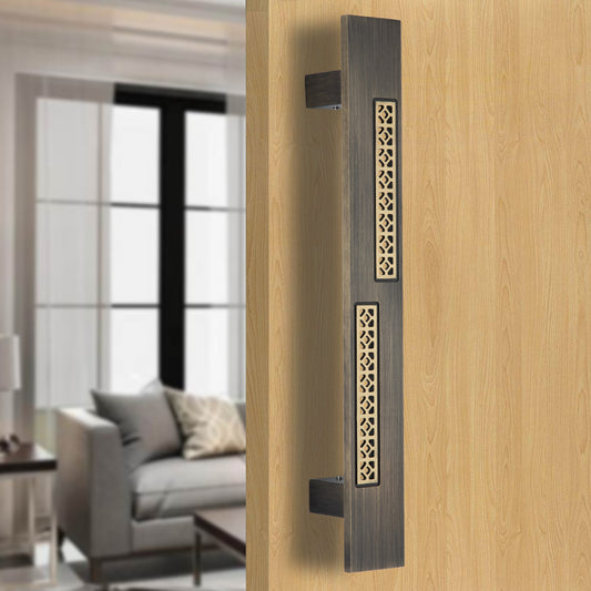 Classic Brass Door Pull Handle – Antique Brass Finish | Allied Code .32