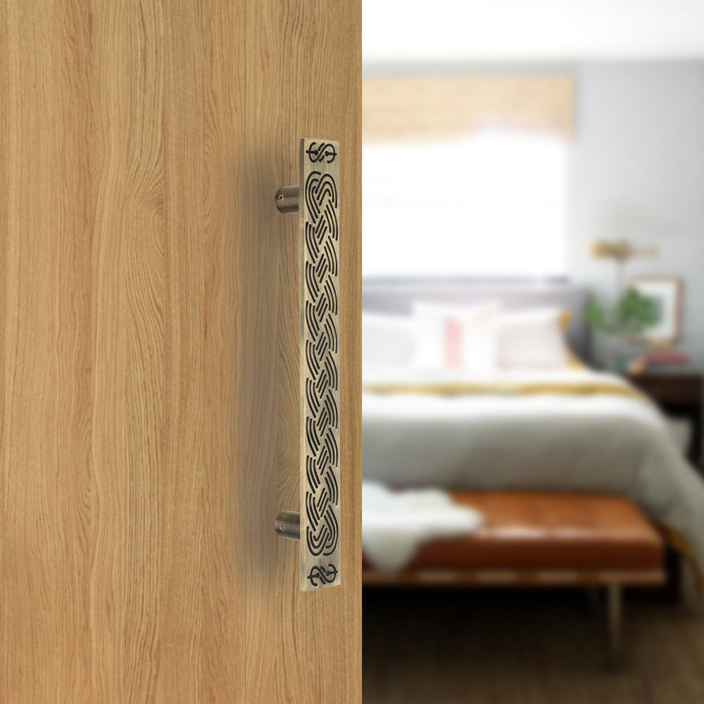 Allied Brass Pull Handle| Wooden Brass Door Handle | Brass Door Handle | Code- 39