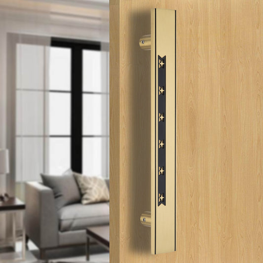 Modern Brass Pull Handle for Wooden Entrance Door | Allied Code .52