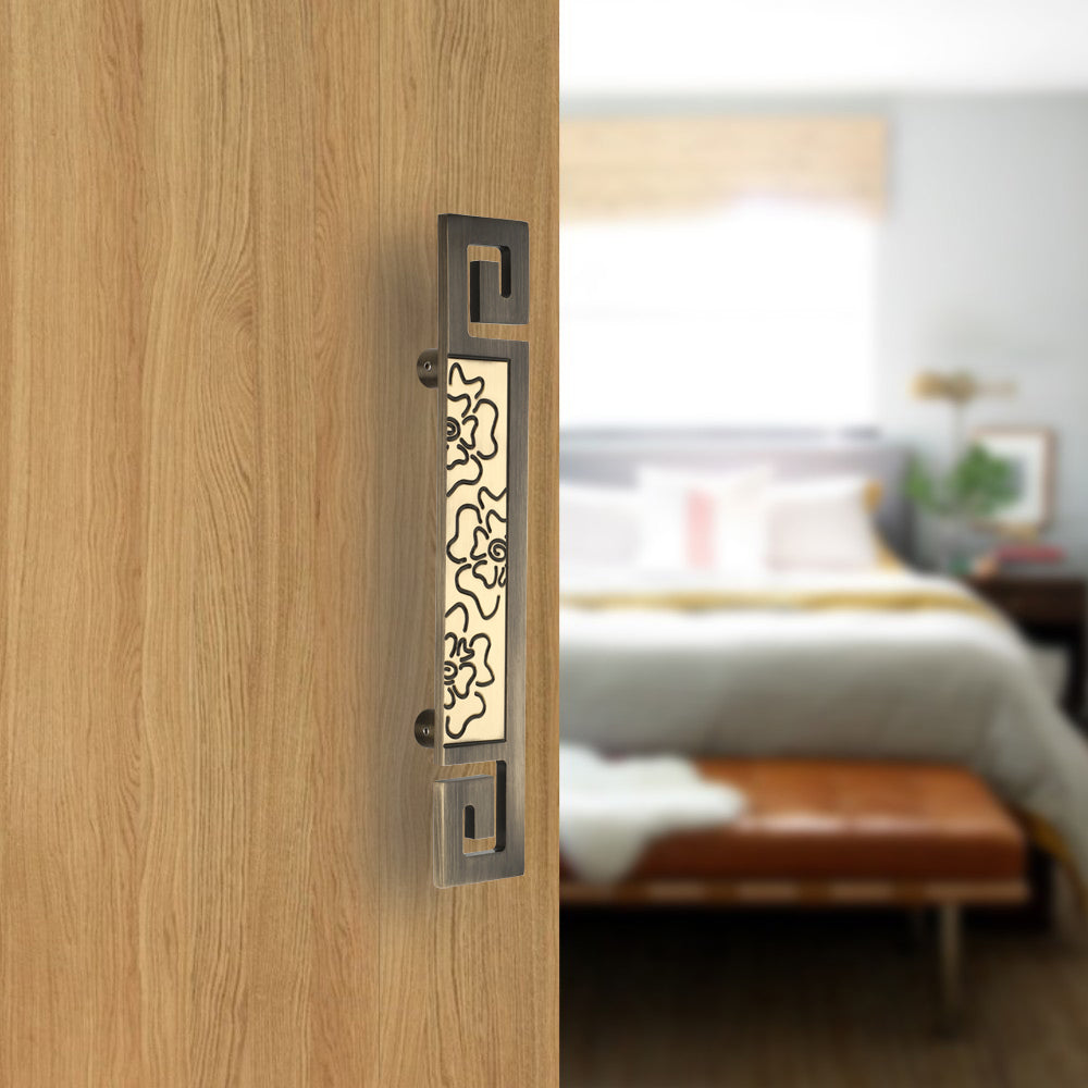 Allied Brass Pull Handle| Wooden Brass Door Handle | Brass Door Handle | Code- 04