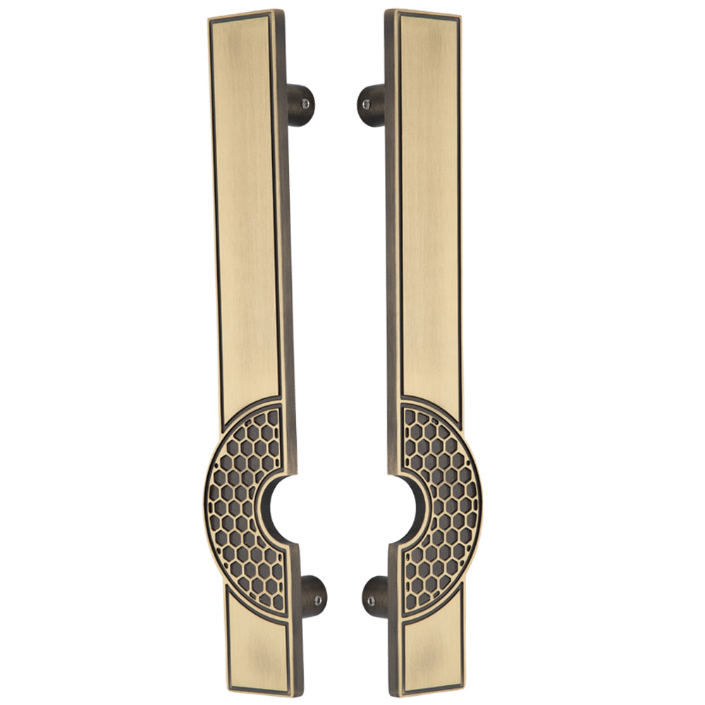 Allied Brass Pull Handle| Wooden Brass Door Handle | Brass Door Handle | Code- 31