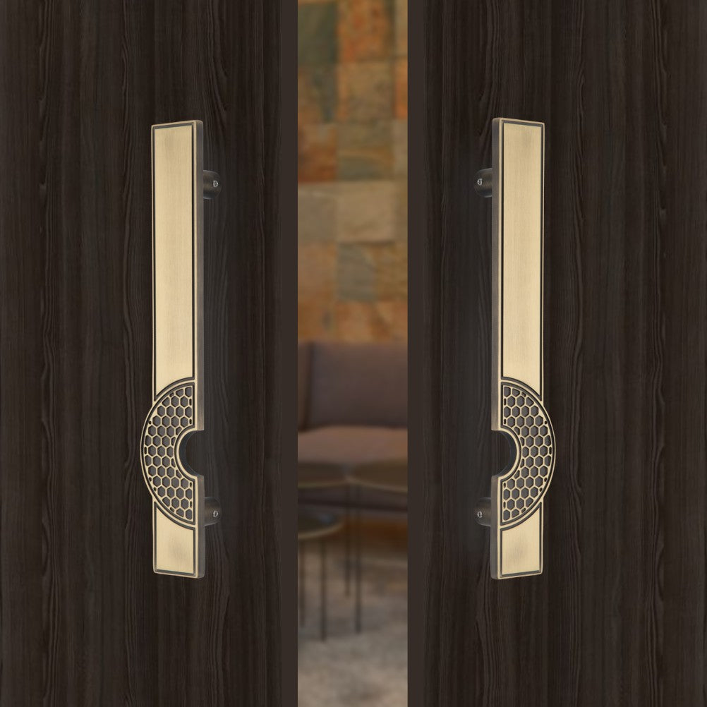 Allied Brass Pull Handle| Wooden Brass Door Handle | Brass Door Handle | Code- 31