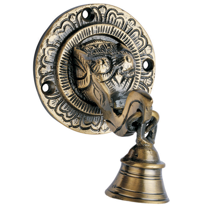 Allied Brass Small Elephant Face Wall & Door Brass Decorative Bell