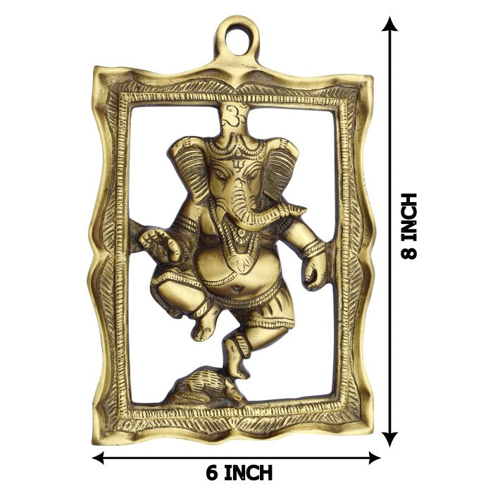Allied Ganesha Wall Hanging Frame | Diwali Poojan,Deepawali Idol Sculpture Good Luck & Success for Home Puja Gifts