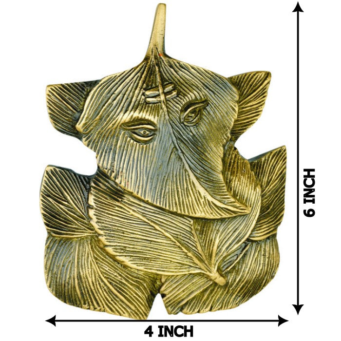 Allied patta Leaf Wall Hanging Sculpture Lord Idol Lucky Wall Arts Decorative Showpiece