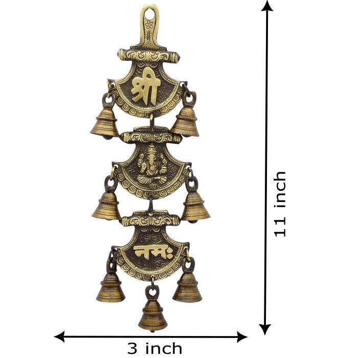Allied Brass Subh Labh Wall Hanging Ghanti with 7 Bells, Beautiful Decoratives Wall Hanging | Diwali | Home Decor