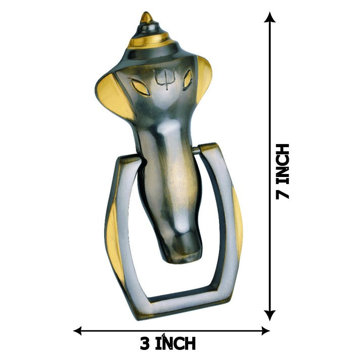 Brass Beautiful Decoratives Shanksh Door Knocker with Antique Finish