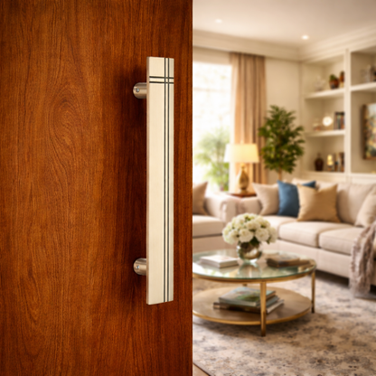 Allied Brass Pull Handle| Wooden Brass Door Handle | Brass Door Handle | Code- 01