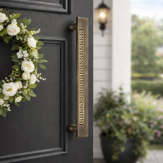 Allied Brass Pull Handle| Wooden Brass Door Handle | Brass Door Handle | Code- 06