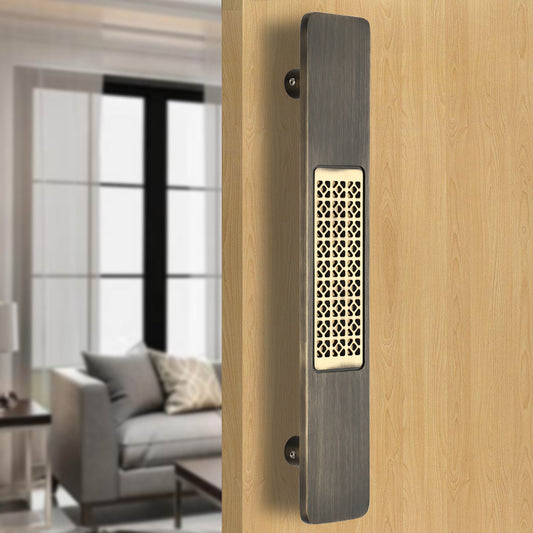Classic Brass Door Pull Handle – Antique Brass Finish | Allied Code 07