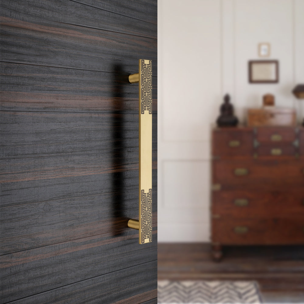 Allied Brass Pull Handle| Wooden Brass Door Handle | Brass Door Handle | Code- 11