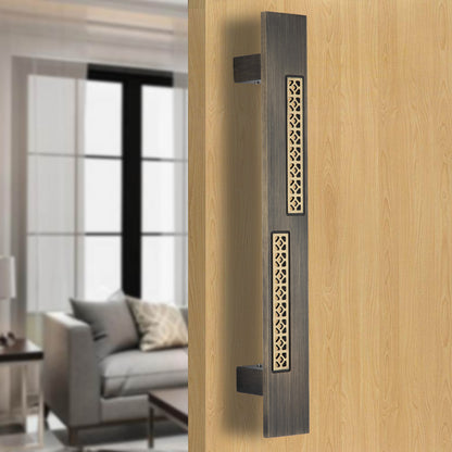 Classic Brass Door Pull Handle – Antique Brass Finish | Allied Code .32