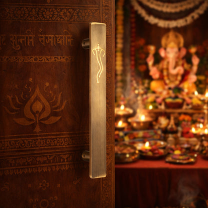 Allied Brass Pull Handle| Wooden Brass Door Handle | Brass Door Handle | Code- 57