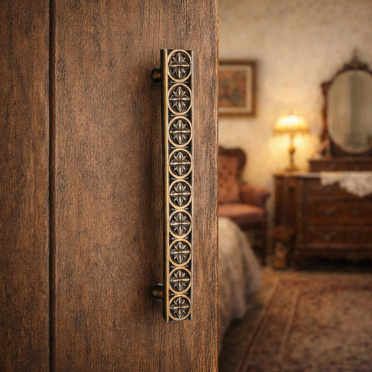 Allied Brass Pull Handle| Wooden Brass Door Handle | Brass Door Handle | Code- 66