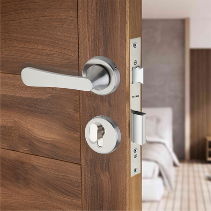 Stainless Steel Rose Handle Lock Set No. 410 SS Finish