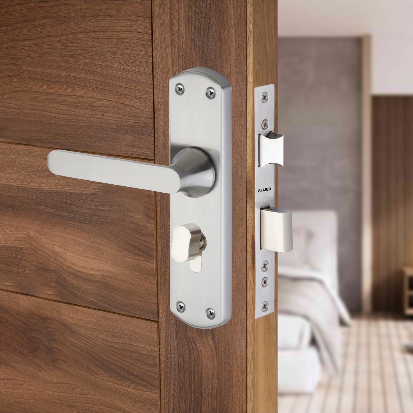 Stainless Steel 8 inch Handle Lock Set No. 411 SS Finish