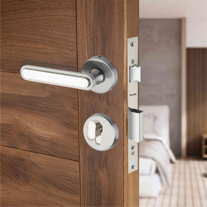 Stainless Steel Rose Handle Lock Set No. 412 SS Finish