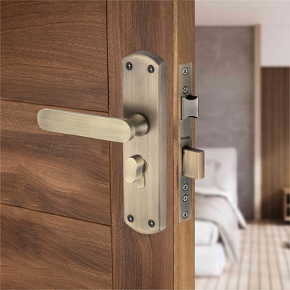 Stainless Steel 8 inch Handle Lock Set No. 413 Brass Antique