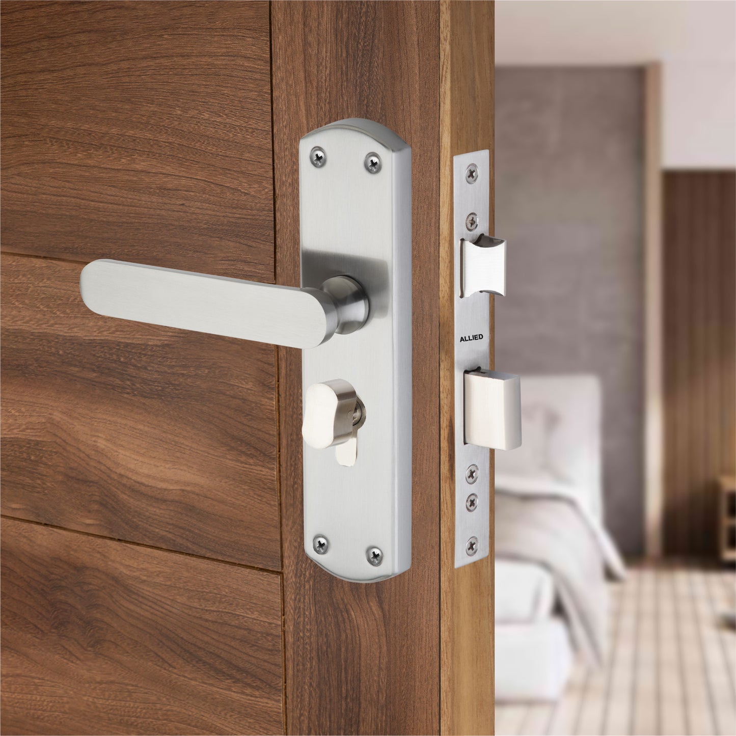 Stainless Steel 8 inch Handle Lock Set No. 413 SS Finish