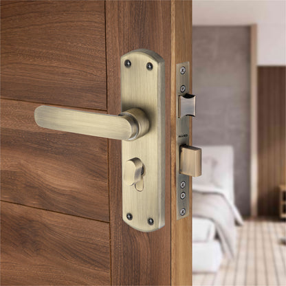 Stainless Steel 8 inch Handle Lock Set No. 414 Brass Antique