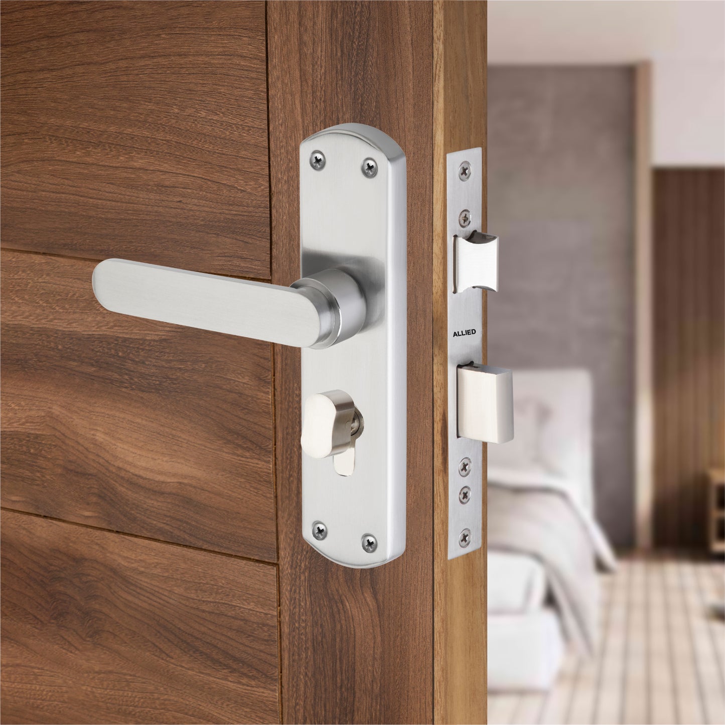 Stainless Steel 8 inch Handle Lock Set No. 414 SS Finish