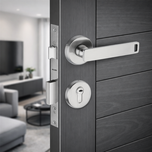 Stainless Steel Rose Handle Lock Set No. 416 SS Finish