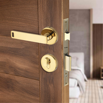 Stainless Steel Rose Handle Lock Set No. 416 PVD Gold Finish