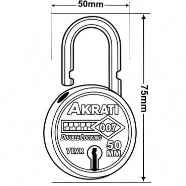 Allied Padlock –Stainless Steel Strong & Durable Security Lock for Home, Shop, Gate, Door & Cabinet Akrati Padlock 50 mm SS code : 007