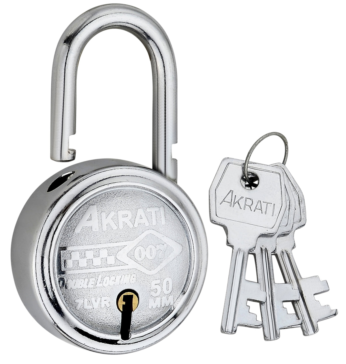 Allied Padlock –Stainless Steel Strong & Durable Security Lock for Home, Shop, Gate, Door & Cabinet Akrati Padlock 50 mm SS code : 007
