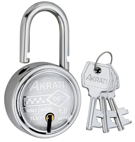 Allied Padlock –Stainless Steel Strong & Durable Security Lock for Home, Shop, Gate, Door & Cabinet Akrati Padlock 50 mm SS code : 007