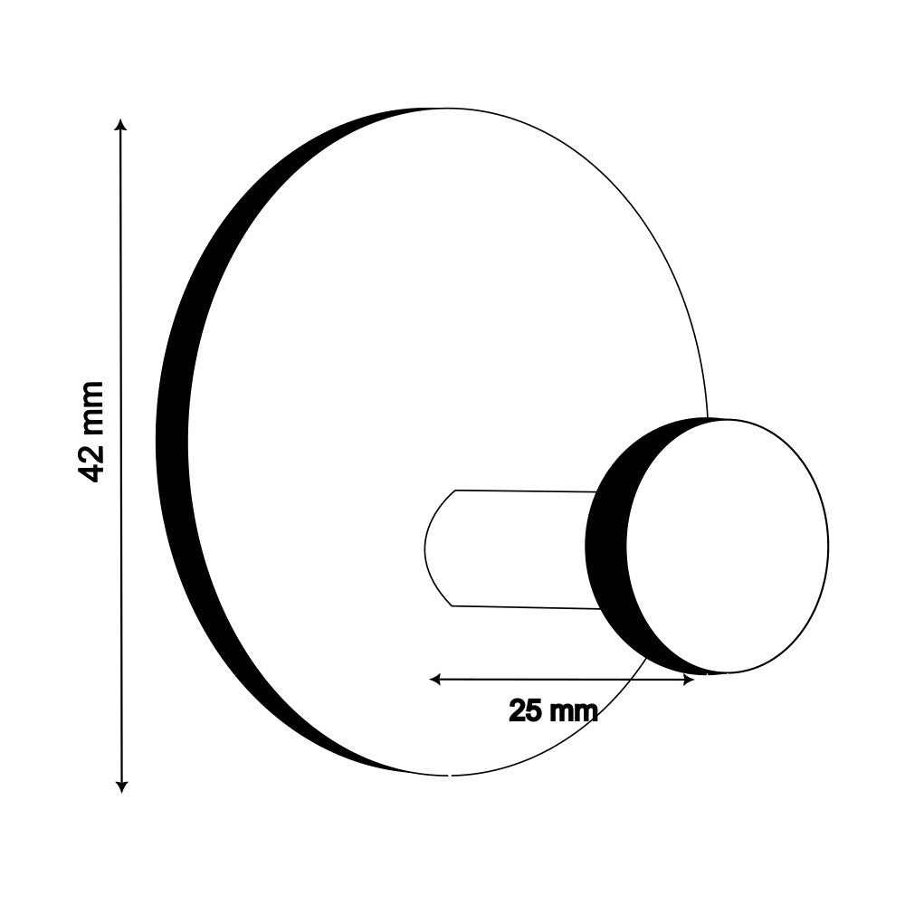 Allied Stainless Steel Self Adhesive Hook | Code - 717 | Round Shaped