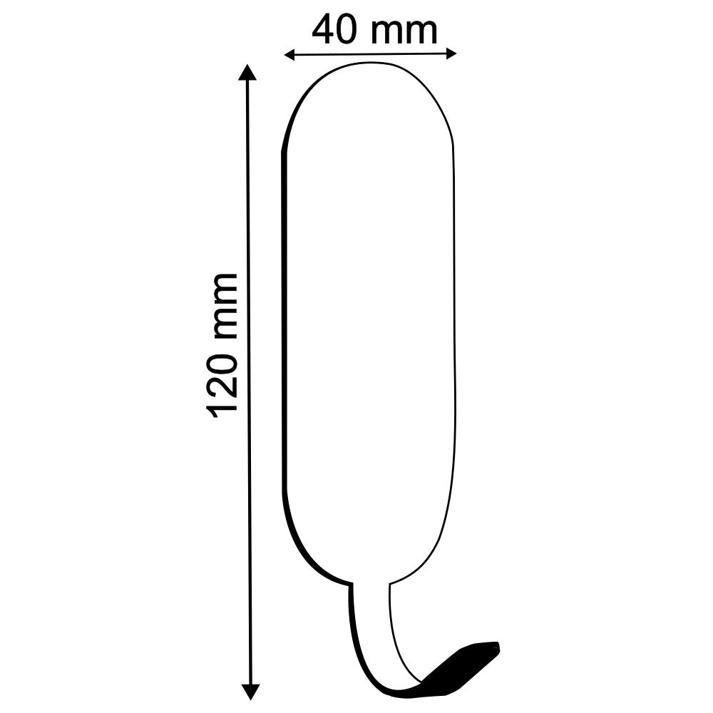 Allied Stainless Steel Self Adhesive Hook | Code - 720 | Square Shaped