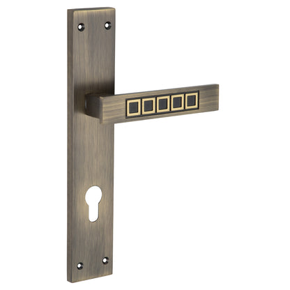 Allied  Brass Mortise Handle Set with CY Lock Body | 3 Keys | 60 mm One Side Knob Cylinder | Code - BMSQU