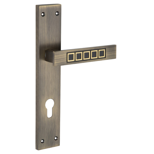 Allied  Brass Mortise Handle Set with CY Lock Body | 3 Keys | 60 mm One Side Knob Cylinder | Code - BMSQU