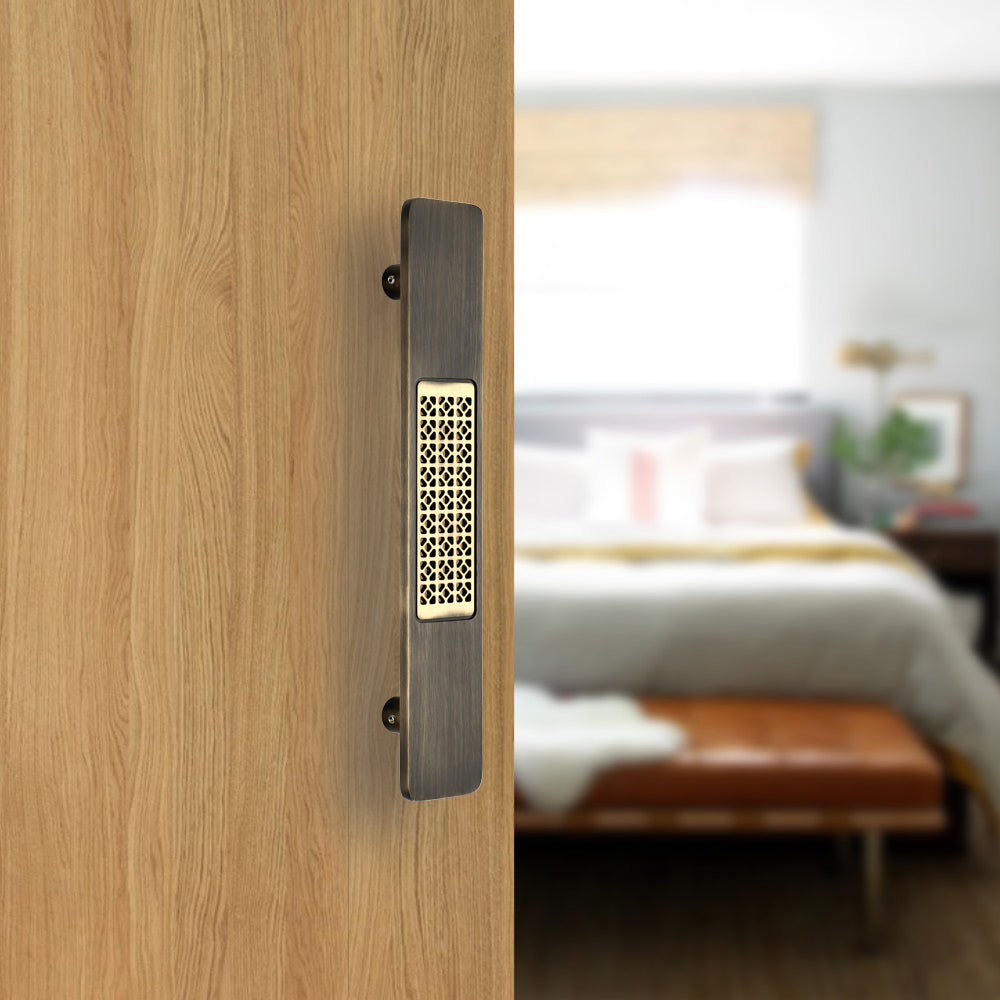 Classic Brass Door Pull Handle – Antique Brass Finish | Allied Code 07