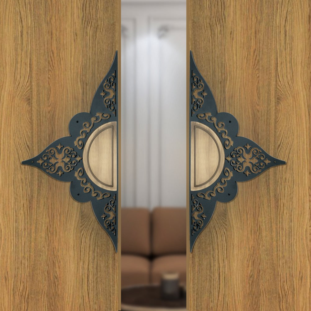 Steel Door Handle Pair Code - D05