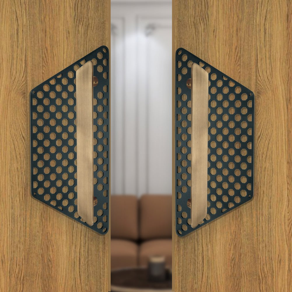Steel Door Handle Pair Code - D07