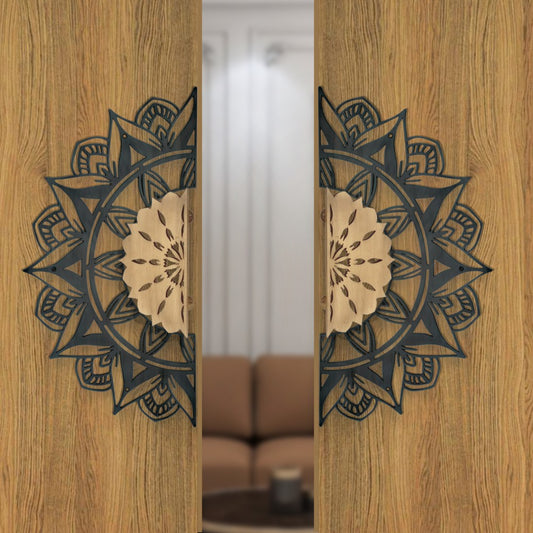 Steel Door Handle Pair Code - D18