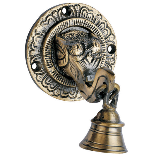 Allied Brass Small Elephant Face Wall & Door Brass Decorative Bell