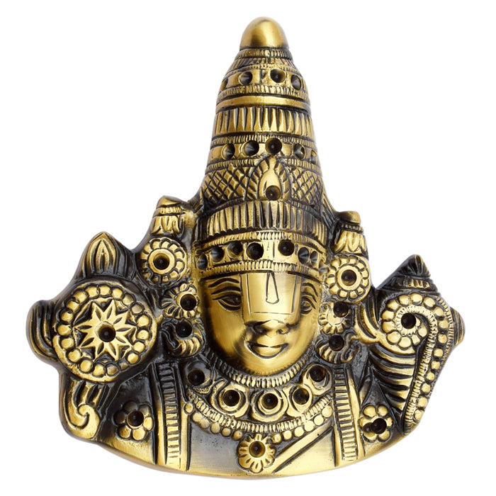 Allied Brass Tirupati | Idol of Lord Tirupati | Lord Sri Venkateswara | Incarnation of Lord Vishnu (Brown)