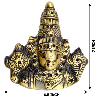 Allied Brass Tirupati | Idol of Lord Tirupati | Lord Sri Venkateswara | Incarnation of Lord Vishnu (Brown)