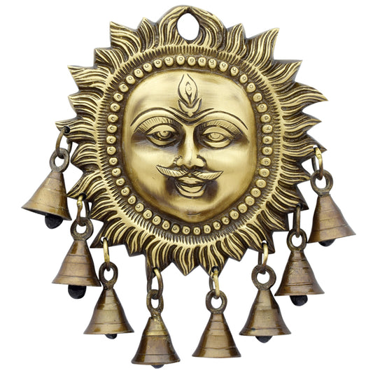 Allied Brass Surya Wall Hanging with Bells, Brown