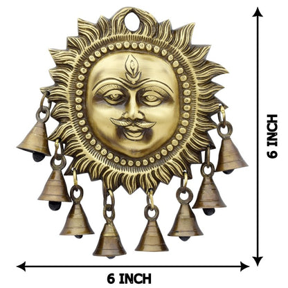 Allied Brass Surya Wall Hanging with Bells, Brown
