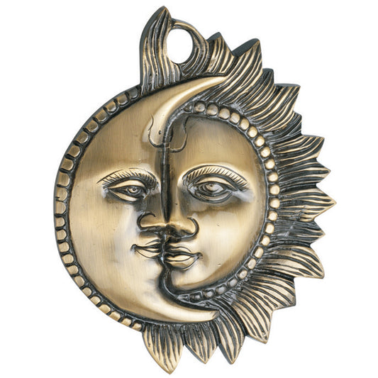 Allied Sun and Moon Brass Wall Hanging- Home Decor/Wall Decor/Showpiece/Wall Decals/Decoratives/Gifts