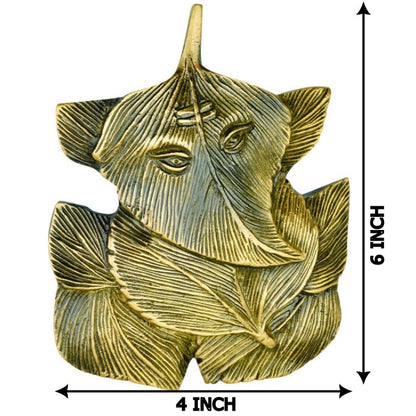 Allied patta Leaf Wall Hanging Sculpture Lord Idol Lucky Wall Arts Decorative Showpiece