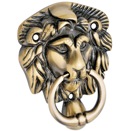 Allied Quality Brass Door Knocker Beautiful Lion Face with Antique Finish