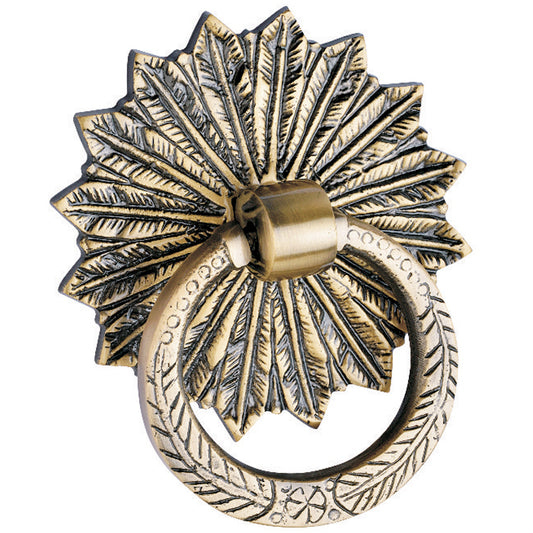 Allied Quality Brass Door Knocker with Haning Ring Door Decor Antique Finish